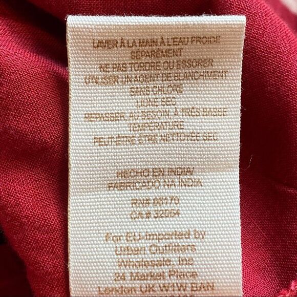 Free People Boho Red Floral Dress Size XS - Picture 5 of 13